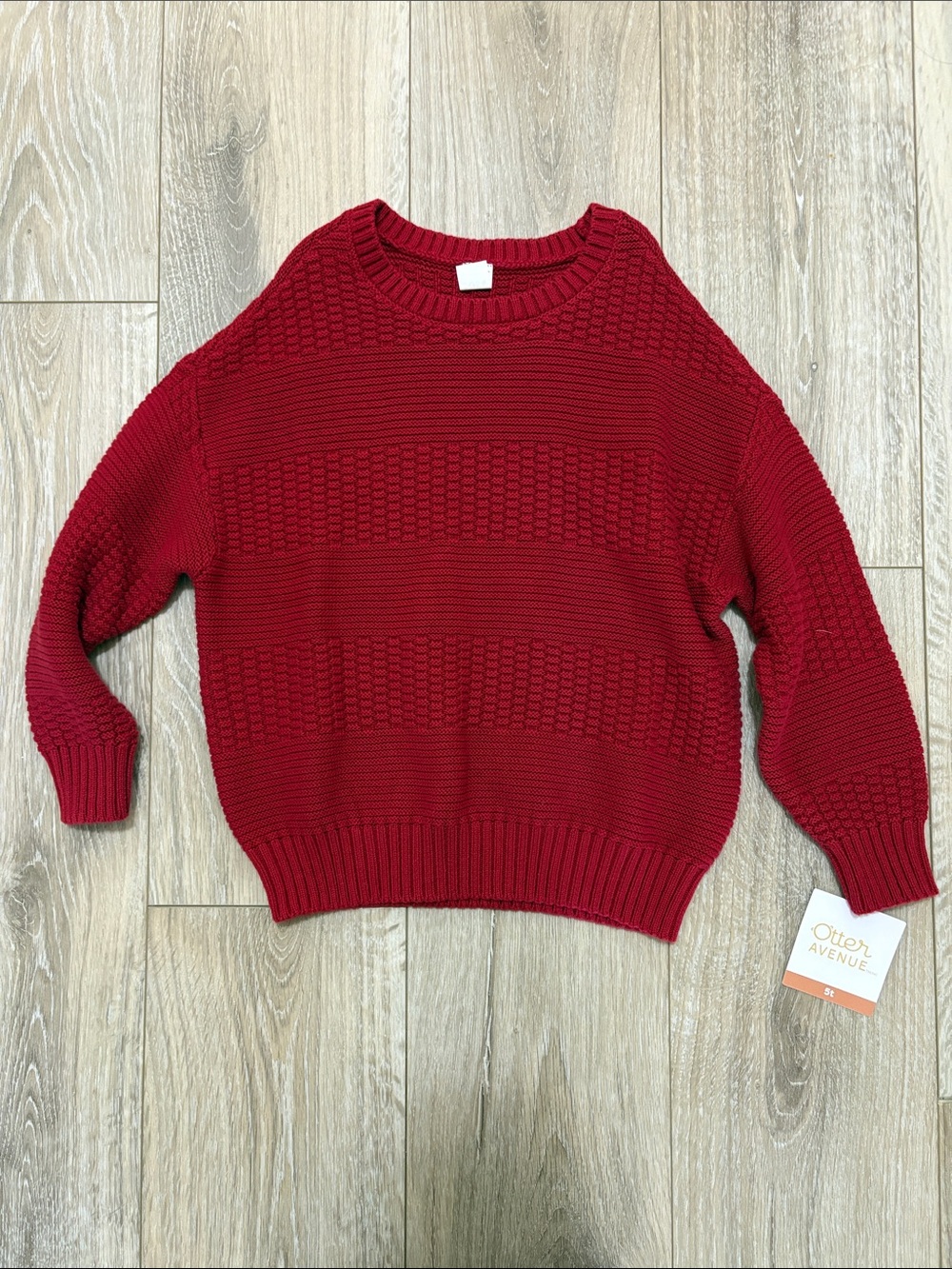 Carters / Otter Avenue Toddler Cable-Knit Pullover Sweater - Red